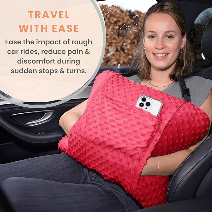 MOYOAMA Hysterectomy Pillow Post Surgery for Hysterectomy Recovery Must Haves- Surgery Pillow for Abdomen, Abdominal and C Section Recovery Supplies, Tummy Tuck and Abdominal Surgery Gifts