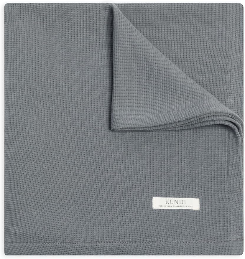 Colored Organics Baby Organic Cotton Swaddle - Infant Receiving Blanket - Agave Waffle