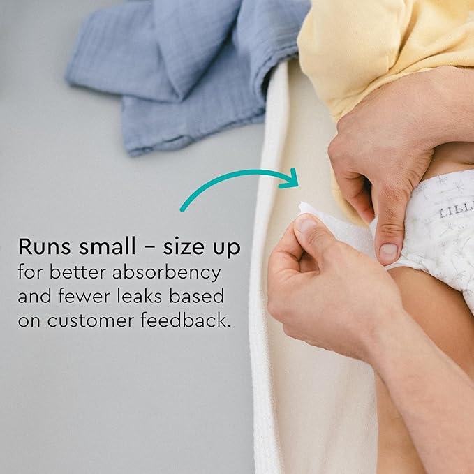 LILLYDOO Baby Diapers - Size 6 (29+ lbs), Half-Monthly Supply (57 Count), Leak Protection, Skin-Friendly, Ultrasoft, Perfume- & Chlorine-Free, Hypoallergenic, Dermatologist Tested, Oeko-TEX®