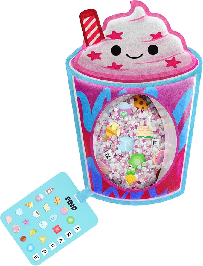 BIZYBOO - The Original Seek & Find Plush - Hidden Object Search Problem Solving Educational Matching Game for Kids 2 and Up (Frappy)