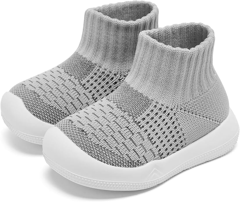 Eashi Baby Boy Girl Non-Skid Indoor Infant Walking Shoes Breathable Warm Elastic Sock Shoes with Memory Sole Protect Toes Outdoor Sneakers