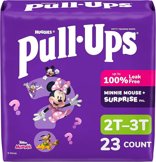 Pull-Ups Girls' Potty Training Pants, Size 2T-3T Training Underwear (16-34 lbs), 23 Count