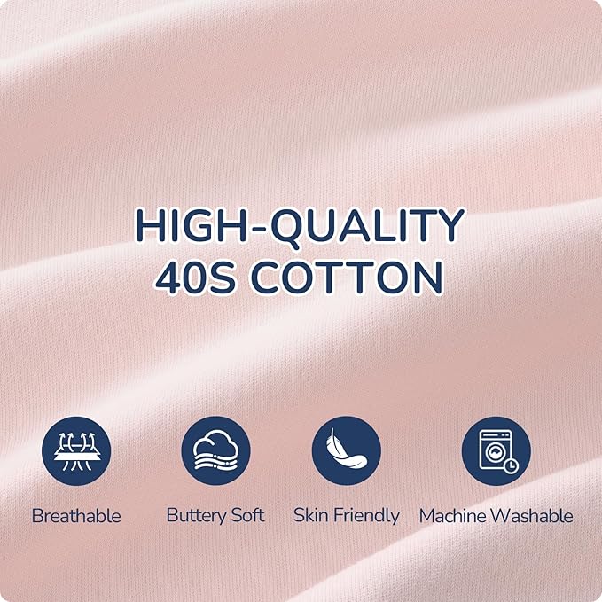 1.0 Tog 2.5 Tog Baby Sleep Sack, 100% Cotton Baby Sleeping Bag 3-24M, 2-Way Zipper Baby Wearable Blanket