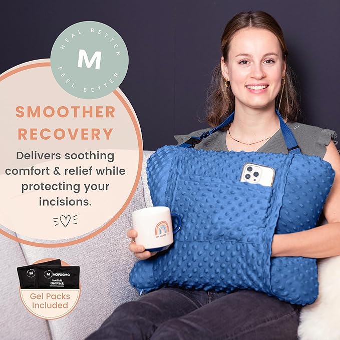 MOYOAMA Hysterectomy Pillow Post Surgery for Hysterectomy Recovery Must Haves- Surgery Pillow for Abdomen, Abdominal and C Section Recovery Supplies, Tummy Tuck and Abdominal Surgery Gifts