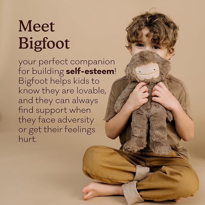 Slumberkins 14" Bigfoot Kin & 2 Board Books Complete Set Bundle | Soft Plush Toy for Ages 0+ | Enhances Self-Esteem & Positive Relationships (Bigfoot Kin Plush + 2 Board Books)