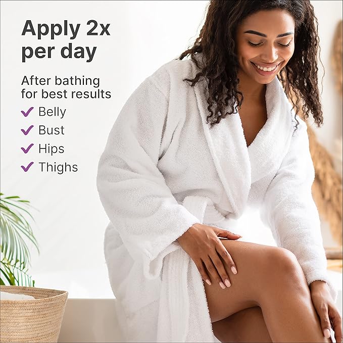 TriLASTIN Maternity Stretch Mark Prevention Cream - 4 Fl Oz Each, 2 Pack - Hypoallergenic & Paraben Free Pregnancy & Postpartum Skincare - Prenatal Formula to Prevent Marks & Baby Essentials