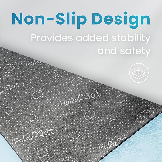 1.3" Thick Baby Play Mat for Floor Playpen, 50x50 Foam Tummy Time Mat, Padded Support Soft Plush Nursery Rug for Infant Kids Toddler Crawling Kick Activity (Ice Blue)