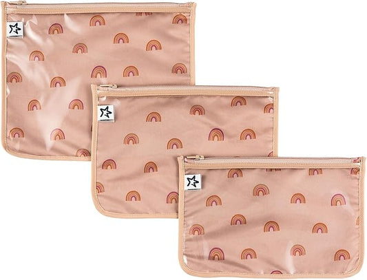 Tiny Twinkle Mess-Proof Travel Bags | TSA Airline Compliant, Zipper Closure, Clear Front Pouch, Diaper Bag Packing, Toiletry or Makeup Cosmetics Organizer