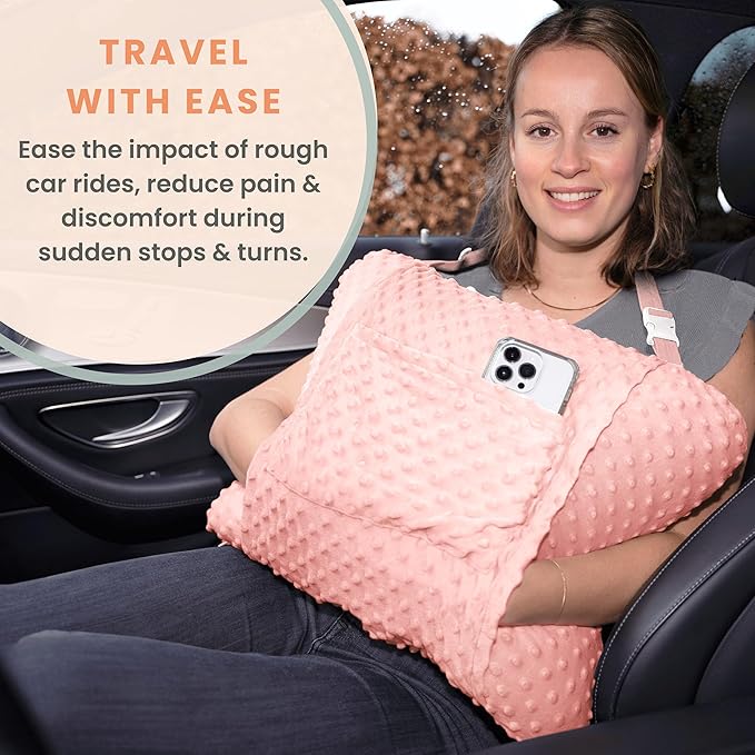 MOYOAMA Hysterectomy Pillow Post Surgery for Hysterectomy Recovery Must Haves- Surgery Pillow for Abdomen, Abdominal and C Section Recovery Supplies, Tummy Tuck and Abdominal Surgery Gifts