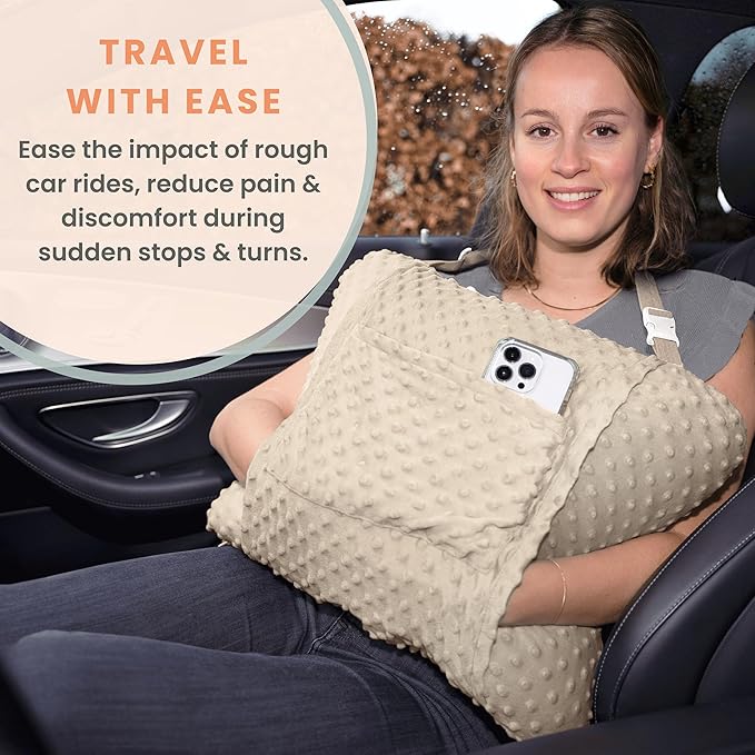 MOYOAMA Hysterectomy Pillow Post Surgery for Hysterectomy Recovery Must Haves- Surgery Pillow for Abdomen, Abdominal and C Section Recovery Supplies, Tummy Tuck and Abdominal Surgery Gifts