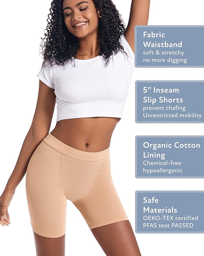 Goat Union Period Underwear 5” Boy shorts/Boxer Briefs, High Waist/Heavy Flow w/Organic Cotton Lining