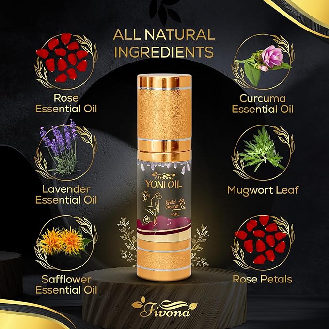 Fivona 4-in-1 Feminine Care Kit, Yoni Oil, Yoni Soap, Yoni Steaming Pot and Red Premium V Steam Herbs, Complete Herbal V Care Set