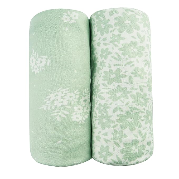 Viviland Jersey Swaddle Blanket, Ultra Soft Stretchy Receiving Blanket, Newborn Swaddle Wrap for Boys & Girls, 40 x 30 inches, 2 Pcs