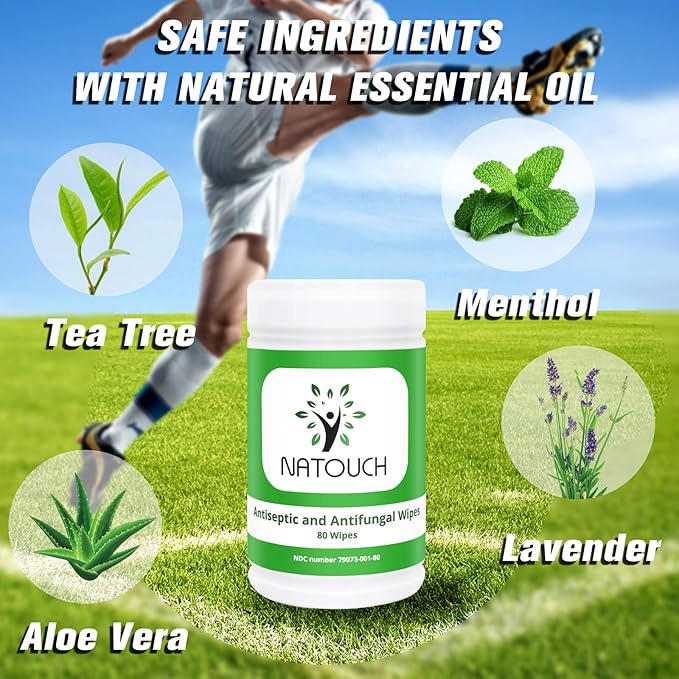 Body Wipes, Curing and Conditioning Skin camp wipes help Athletes Foot, Jock Itch, Ringworm. Rinse Free Gym Wipes for Wrestling Martial Arts