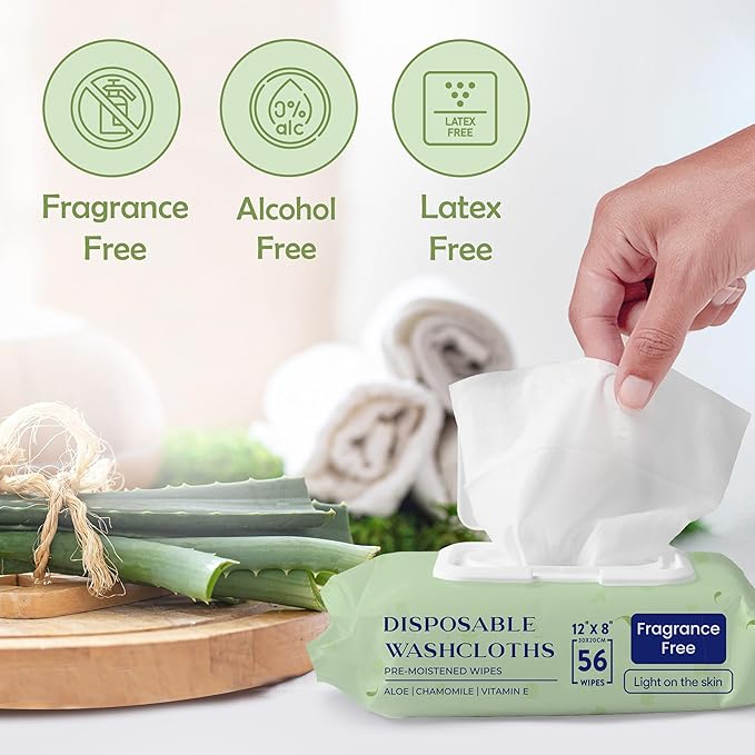 X Large Wet Wipes for Adults - 6 Packs of 56 [336 Count] Disposable Incontinence Wipes, 12" x 8" Adult Wipes for Elderly - Personal Body Wipes for Women and Men, Pre Moistened Adult Washcloths