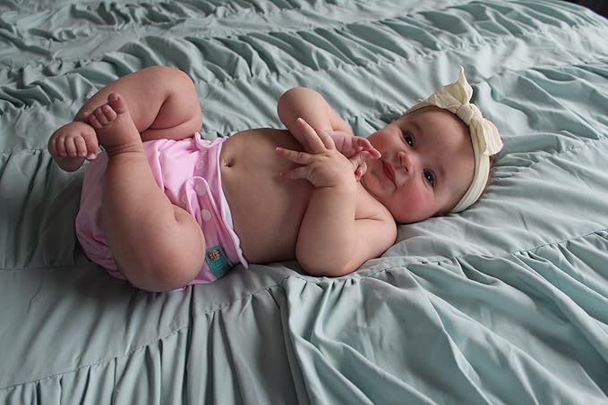 ALVABABY Baby Cloth Diapers 6 Pack with 12 Inserts Adjustable Washable and Reusable Pocket Diapers for Baby Girls 6BM88