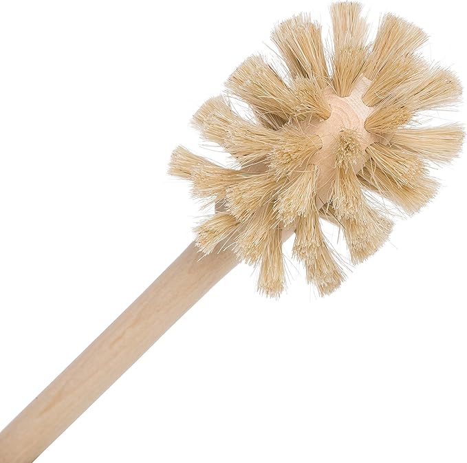 REDECKER Bottle Brush Cleaner - Horsehair and Beechwood Handle for Vases, Pitchers, Mugs, and Baby Bottles, 13-3/4 Inch - Horsehair Bottle Brush - Wooden Bottle Brush - Wood Bottle Scrubber