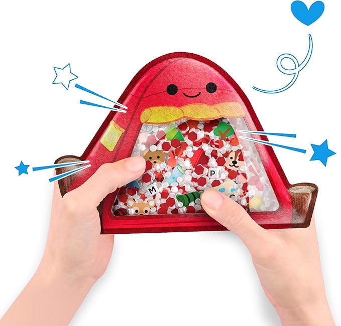 BIZYBOO - The Original Seek & Find Plush - Hidden Object Search Problem Solving Educational Matching Game for Kids 2 and Up (Smores)