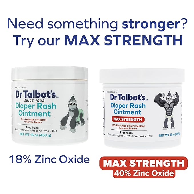 Dr. Talbot's Baby Diaper Rash Ointment - 16 oz - Zinc Oxide Skin Protectant with Peruvian Balsam - Treats and Prevents Rash