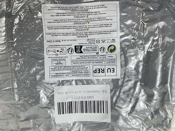 AQX Adult Leakproof Underwear for Incontinence, Washable Low Noise Reusable Adult Diaper Cover, Grey Plastic Pants Cover Unisex 2Pcs