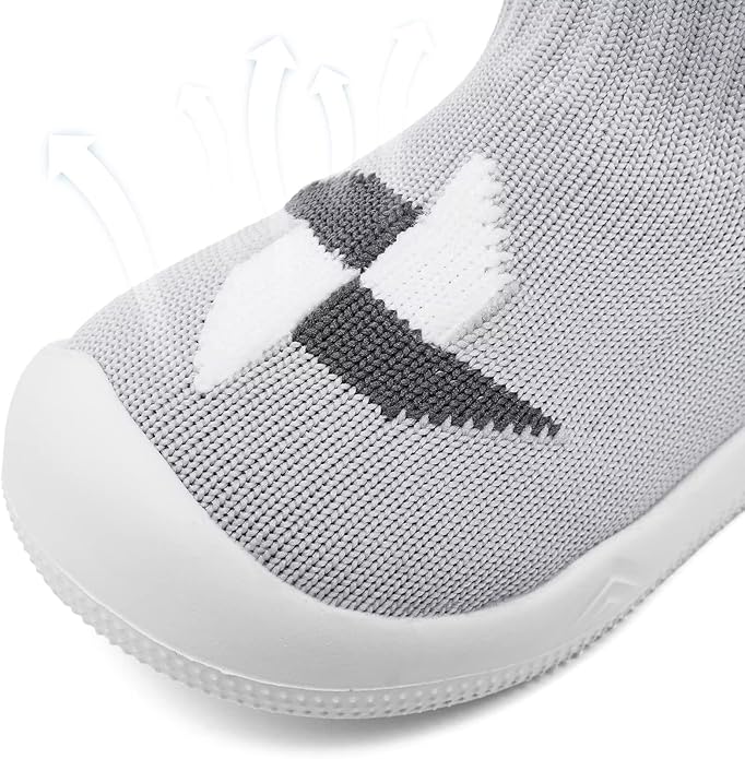 Eashi Baby Boy Girl Non-Skid Indoor Infant Walking Shoes Breathable Warm Elastic Sock Shoes with Memory Sole Protect Toes Outdoor Sneakers