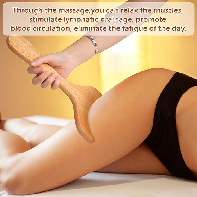 Wood Therapy Massage Tools, Wooden Lymphatic Drainage Massager, Body Sculpting Tools, Wood Therapy Tools for Cellulite Reduction, Muscle Tension Relief, Body Contouring and Shape Enhancement