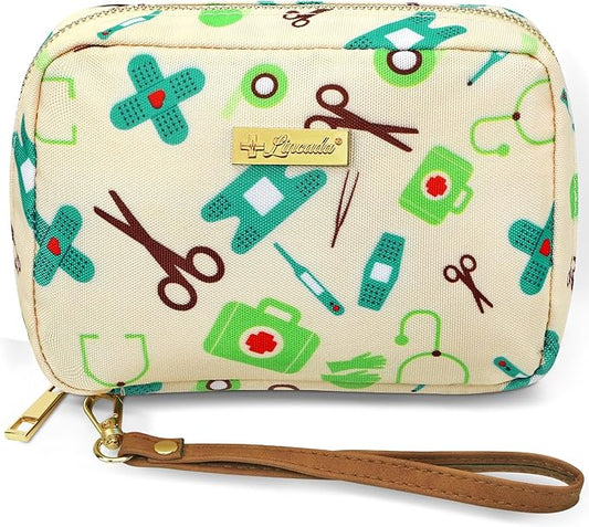 Portable Travel First Aid Kit for Kids and Adults, 143 Pieces All-Purpose Emergency First Aid Kit for Home, Car, Diaper Bag, Survival, Camping, Hiking, and More (Off-White)