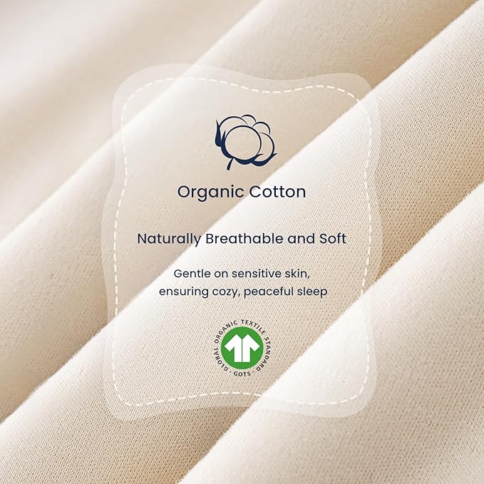 kaiya baby Unisex Toddler Sleep Sack with Feet 1.0 Tog Split Legs Sleep Sack 6-18 Months, Sleep Bag Walker, Gifts for Boys & Girls, Cream