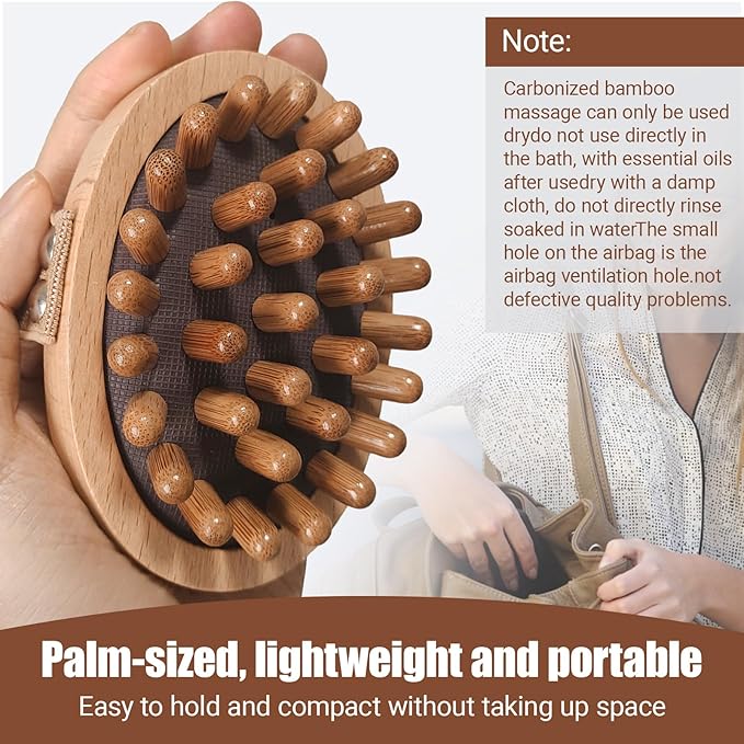 Meridian Pressure Brush, Wood Therapy Massage Tools, Wood Therapy Massage Tools for Belly Fat, Meridian Trigger Point Massager Wooden Massage Brush for Body Shaping, Muscle Pain Relief (1PCS)