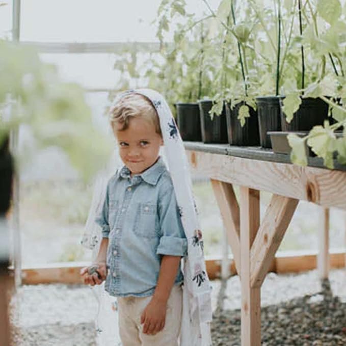 Little Unicorn Premium Cotton Swaddle Baby Blanket | Breathable Fabric | for swaddling, Play, Nursing & More (Prickle Pots)