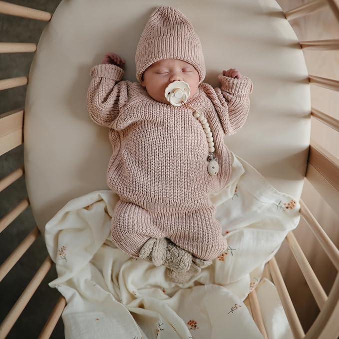 mushie Muslin Baby Swaddle Blanket | 100% Organic Cotton (Flowers)