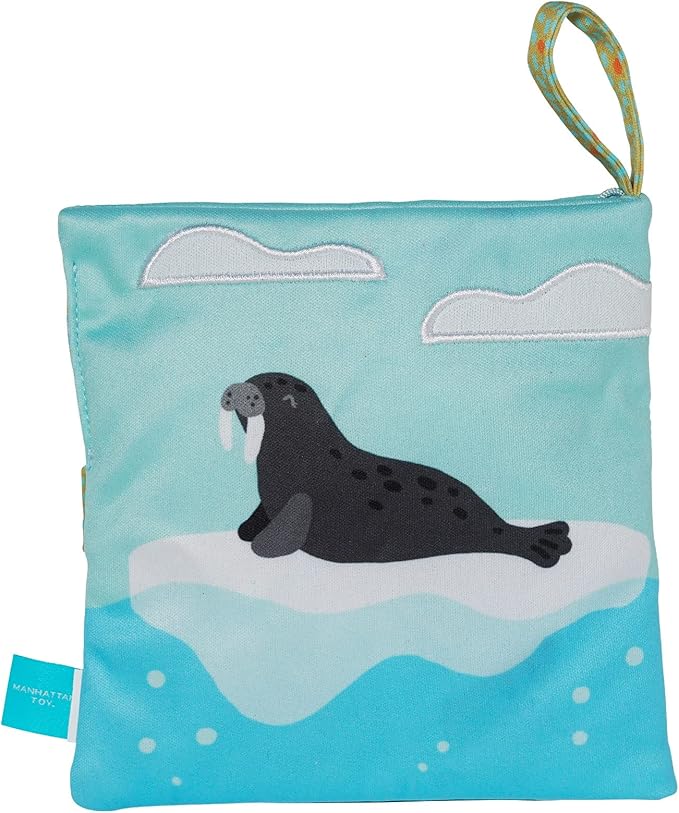 Manhattan Toy Arctic Adventure Machine Washable Soft Bath Time Activity Book for Infants and Toddlers