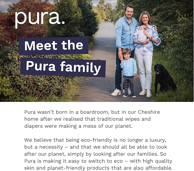Pura Size 5 Eco-Friendly Diapers (24-35 lbs) Totally Chlorine Free (TCF), Hypoallergenic, Soft Organic Cotton, Sustainable, up to 12 Hours Leak Protection, Allergy UK, 6 Packs of 20 (120 Diapers)