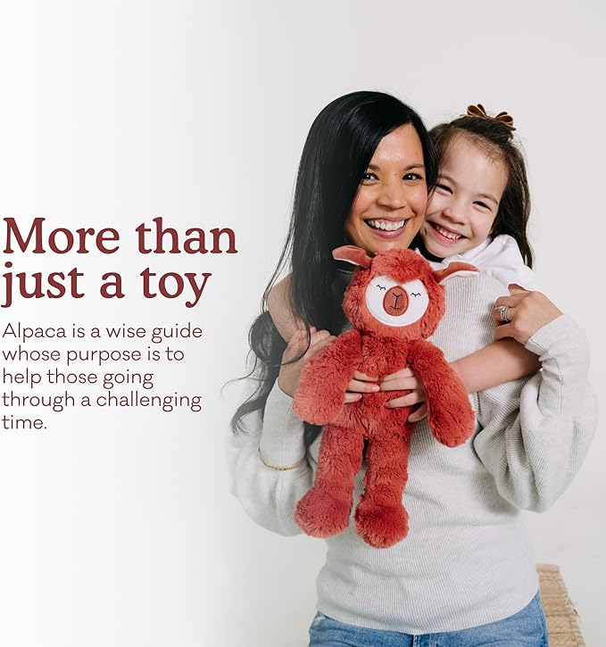 Slumberkins 14" Alpaca Kin & 2 Board Books Complete Set Bundle | Promotes Stress Relief & Coping Skills | Social Emotional Tools for Ages 0+ (Alpaca Kin Plush + 2 Board Books)