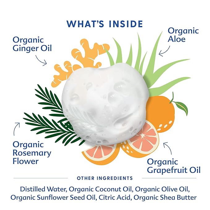 Motherlove Baby & All Soap (32 oz) Gentle Foaming All-Purpose Castile Soap Made with Organic Ingredients – Refreshing Ginger Grapefruit