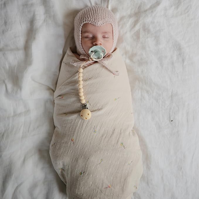 mushie Muslin Baby Swaddle Blanket | 100% Organic Cotton (Kites)