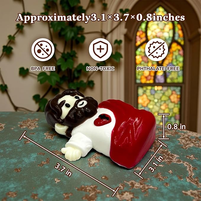 Taba Squishy, Ultra-Soft Jesus Squeeze Toys for Kids Adults, Fidget Sensory Stress Relief Squishies Toys, Food-Grade Silicone Cute Anxiety Relief Party Favors Gifts for Girls & Boys