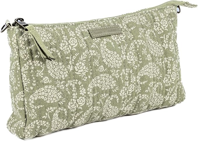 JuJuBe x Sazan New 3-Piece Pouch Set, Diaper Bag Organizing Pouches, Convertible to Small Purse with Crossbody Strap, Zipper Cosmetic Pouch, Large, Medium, and Small, Paisley Floral, Mothers Day Gift