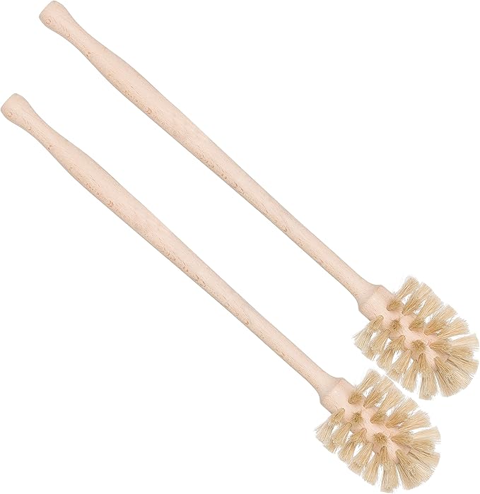 REDECKER Bottle Brush Cleaner - Horsehair and Beechwood Handle for Vases, Pitchers, Mugs, and Baby Bottles, 13-3/4 Inch - Horsehair Bottle Brush - Wooden Bottle Brush - Wood Bottle Scrubber