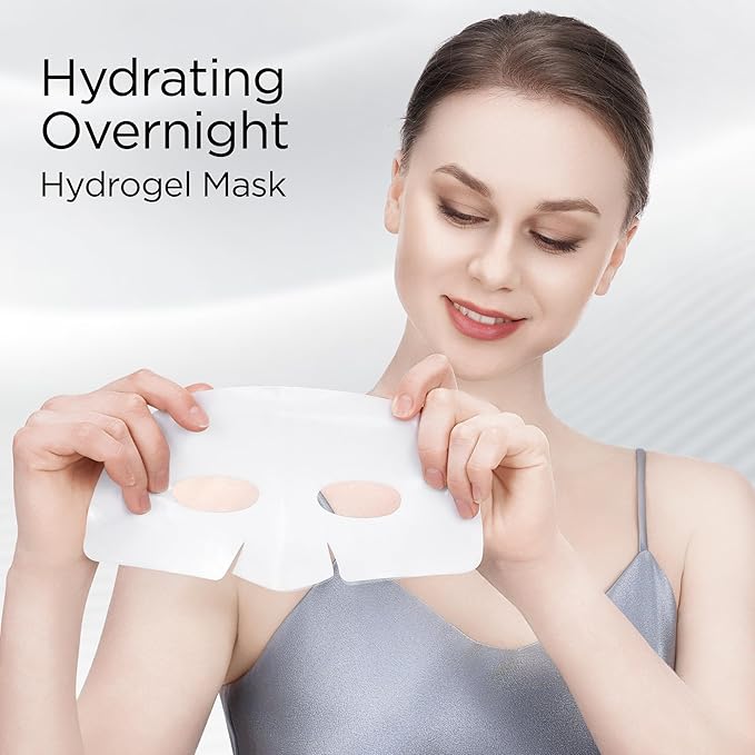 Collagen Face Mask, Real Low-molecular Deep Collagen Collagen 80,000ppm, Overnight Hydrating, Hyaluronic Acid Serum for Face, Original Hydrating Collagen Face Mask, 39g x4 Sheets