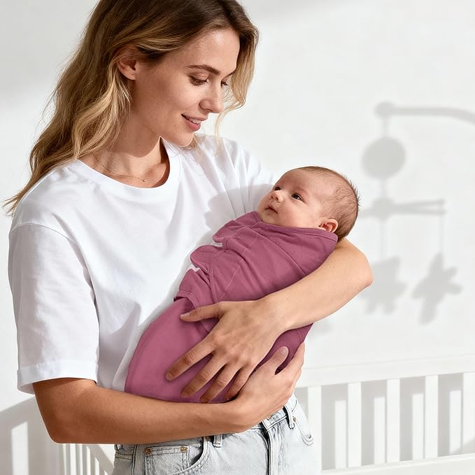 GLLQUEN BABY Girl Swaddles 0-3 Months - 3 Pack Baby Swaddles Sack for Newborn, Infant Sleep Sack, Easy Swaddling Wrap, Soft Color Gradient, Nursery Swaddle Blankets Essentials