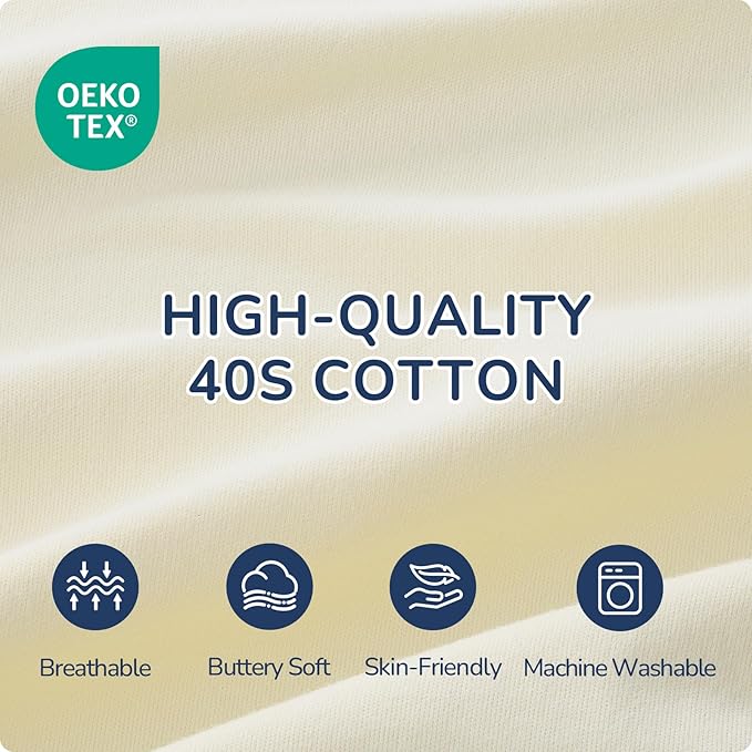 1.0 Tog 2.5 Tog Baby Sleep Sack, 100% Cotton Baby Sleeping Bag 3-24M, 2-Way Zipper Baby Wearable Blanket