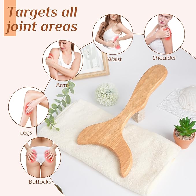 Wood Therapy Massage Tools, Wooden Lymphatic Drainage Massager, Body Sculpting Tools, Wood Therapy Tools for Cellulite Reduction, Muscle Tension Relief, Body Contouring and Shape Enhancement