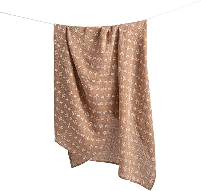 Crane Baby 100% Cotton Muslin Swaddle Blankets, Set of 2, 47" x 47", Boho Woodland Baby, Forest Animals Swaddle, Neutral Baby Items