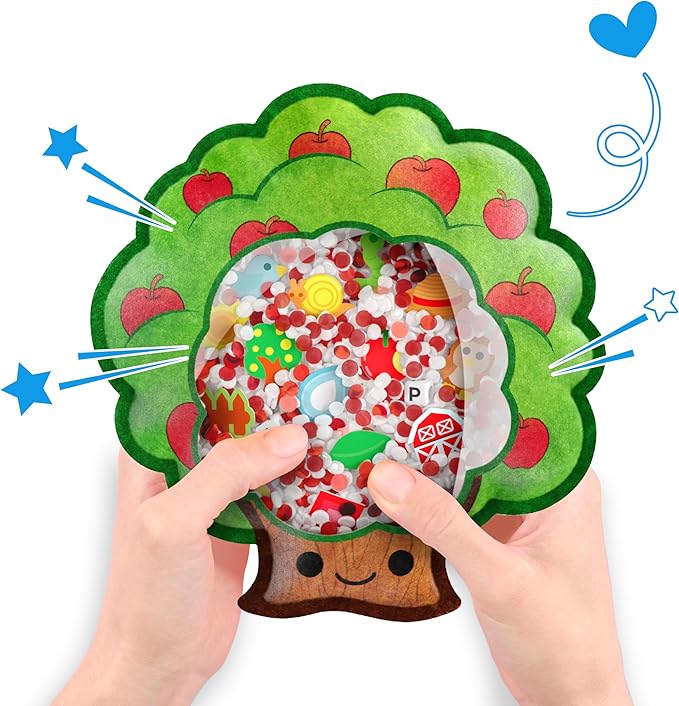 BIZYBOO - The Original Seek & Find Plush - Hidden Object Search Problem Solving Educational Matching Game for Kids 2 and Up (Keanu Leaves)