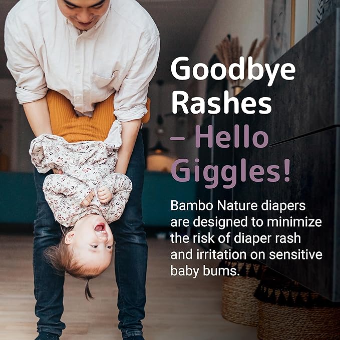 Bambo Nature Hypoallergenic Baby Diapers, Eco-Labelled Sustainable Diapers, Enhanced Leakage Protection, Totally Chlorine-free, Skin Friendly, and Super Absorbent - Size 2 (32 Count)