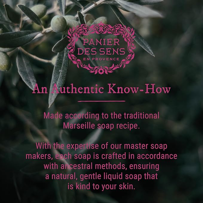 Panier des Sens - Moisturizing Hand Soap - Grape Fragrance - French Traditional Savon de Marseille Soap with Coconut Oil - Refillable Kitchen & Bathroom Soap - 16.9 Fl.oz Liquid Hand Wash 97% Natural