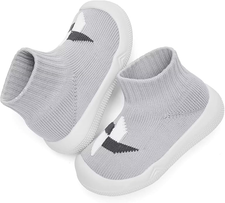 Eashi Baby Boy Girl Non-Skid Indoor Infant Walking Shoes Breathable Warm Elastic Sock Shoes with Memory Sole Protect Toes Outdoor Sneakers