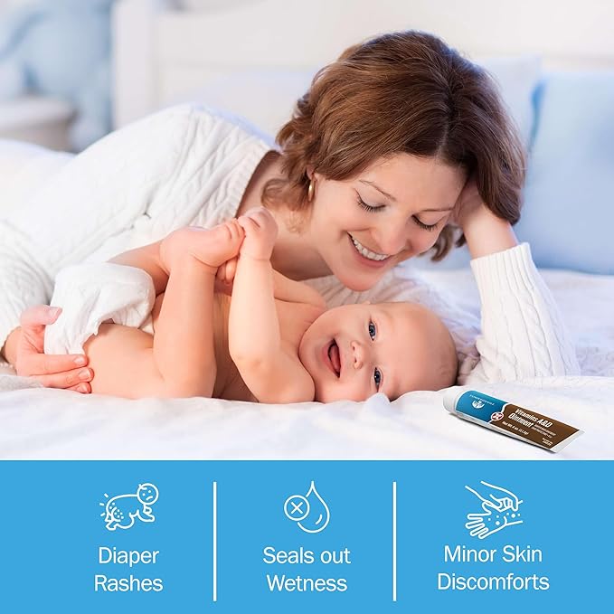 Vitamin A&D Ointment for Baby Diaper Rashes - 4 oz Tube, 24 Pack - A and D Ointment for Adults, Seniors, and Babies