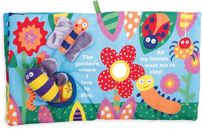 Manhattan Toy Soft Activity Book with Tethered Toy, Buzzing Through